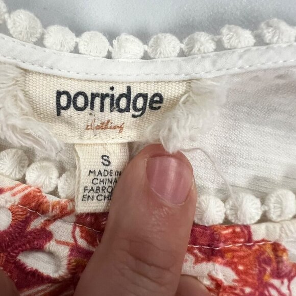 Porridge Women's Eyelet Lace Top Short Sleeve Size Small - Picture 8 of 9